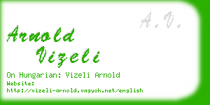 arnold vizeli business card